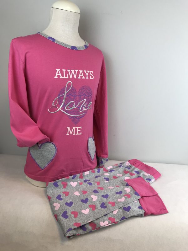 Imagen pijama infantil corazones darmita