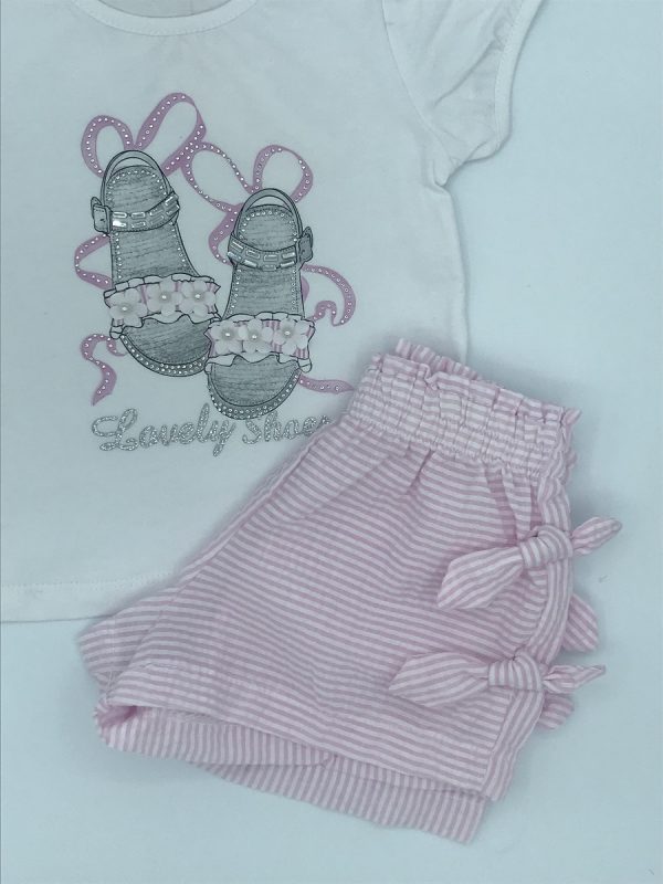 Imagen short y camiseta bebé niña