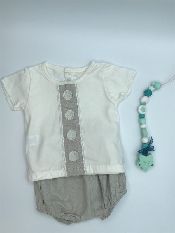 Imagen camiseta y pololo bebé niño círculos