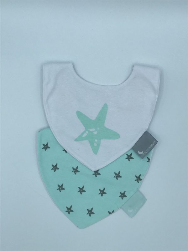 imagen babero bandana estrellas mint