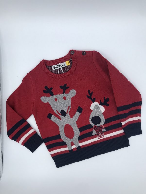 Imagen suéter niño punto suave navideño
