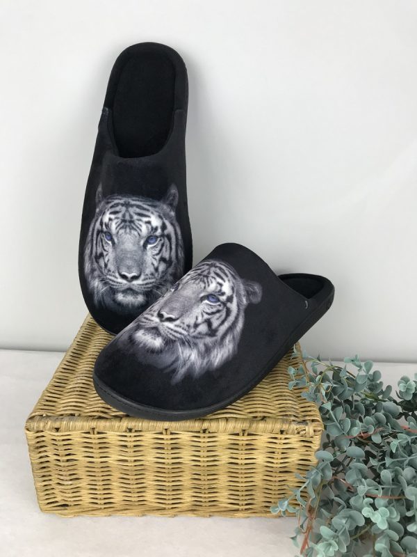 Imagen zapatillas Isotoner destalonada tigre