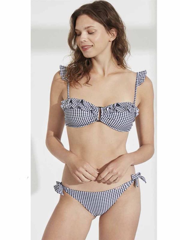 Imagen bikini top cuadritos de vichy YM